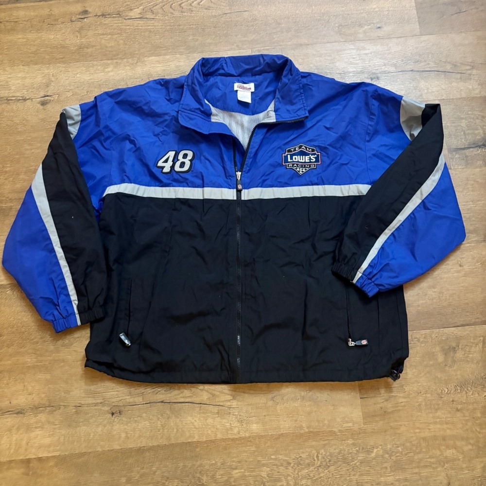 Racing Champions Jimmie Johnson #48 Lowe's Team NASCAR Zip Jacket Sz XL‎ Vintage